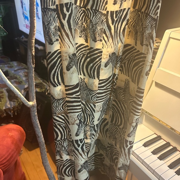 Vintage 90s Animal Zebra Print Maxi Dress Size 8 - Picture 11 of 16